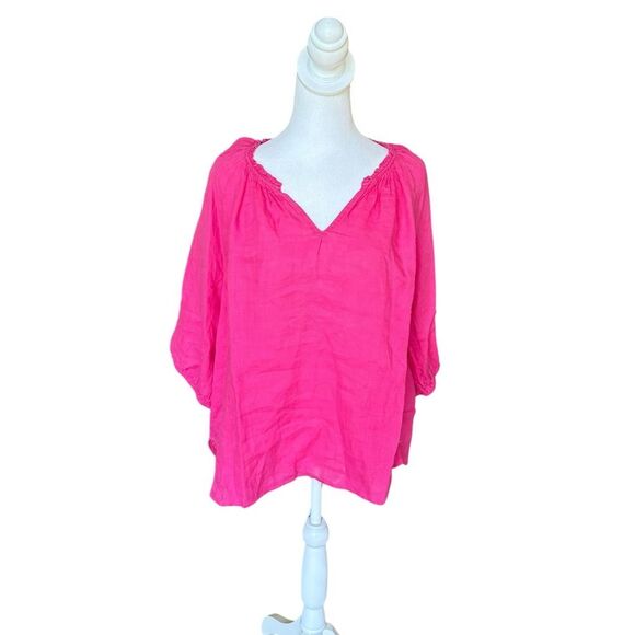 J Jill Love Linen Blouse Top Peasant Boho Relaxed Fit Bundle Of 2 Womens Large - Picture 4 of 15